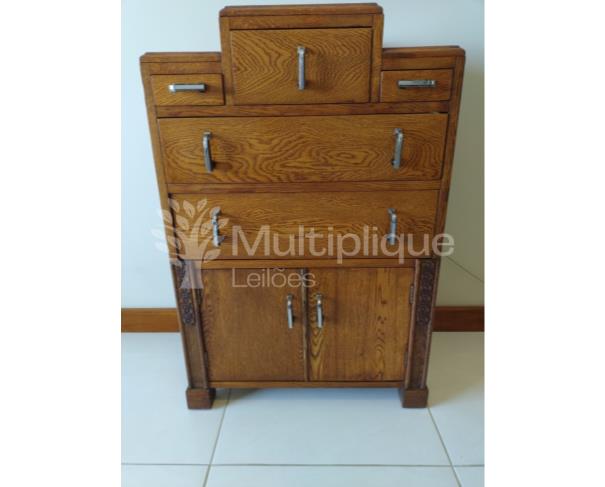 Foto de PENTEADEIRA E CÔMODA MASCULINA COMBINANDO CARVALHO INGLÊS ANTIGO 